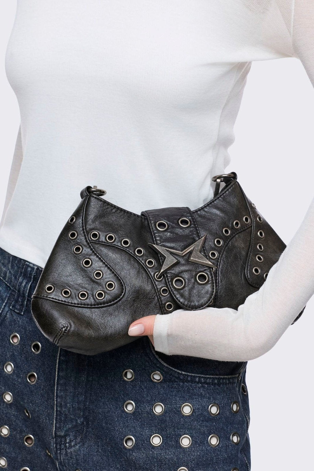 Minga London Charli Faux Leather Baguette Bag