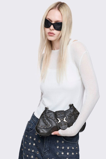 Minga London Charli Faux Leather Baguette Bag