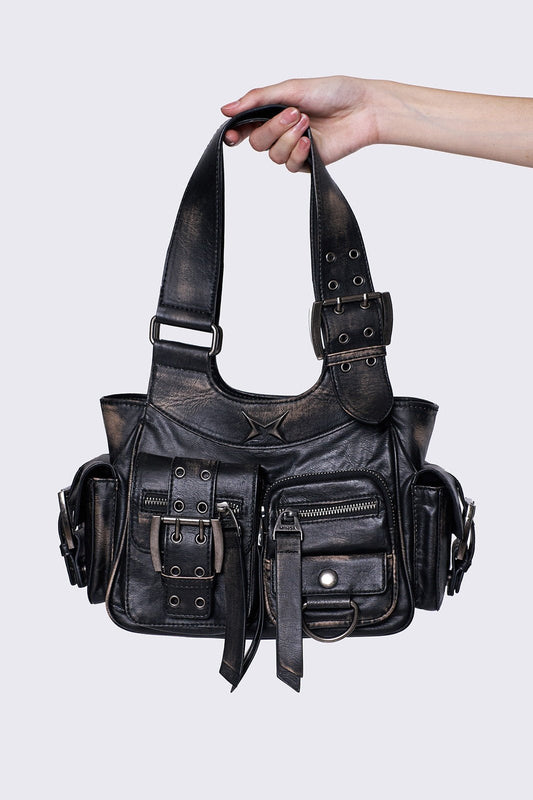 Minga London Jade Faux Leather Shoulder Bag
