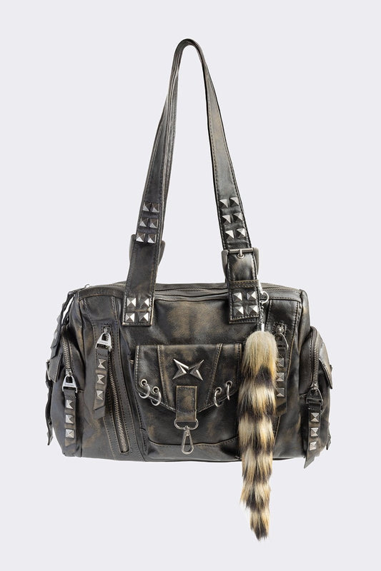 Minga London Sharp Faux Leather Shoulder Bag