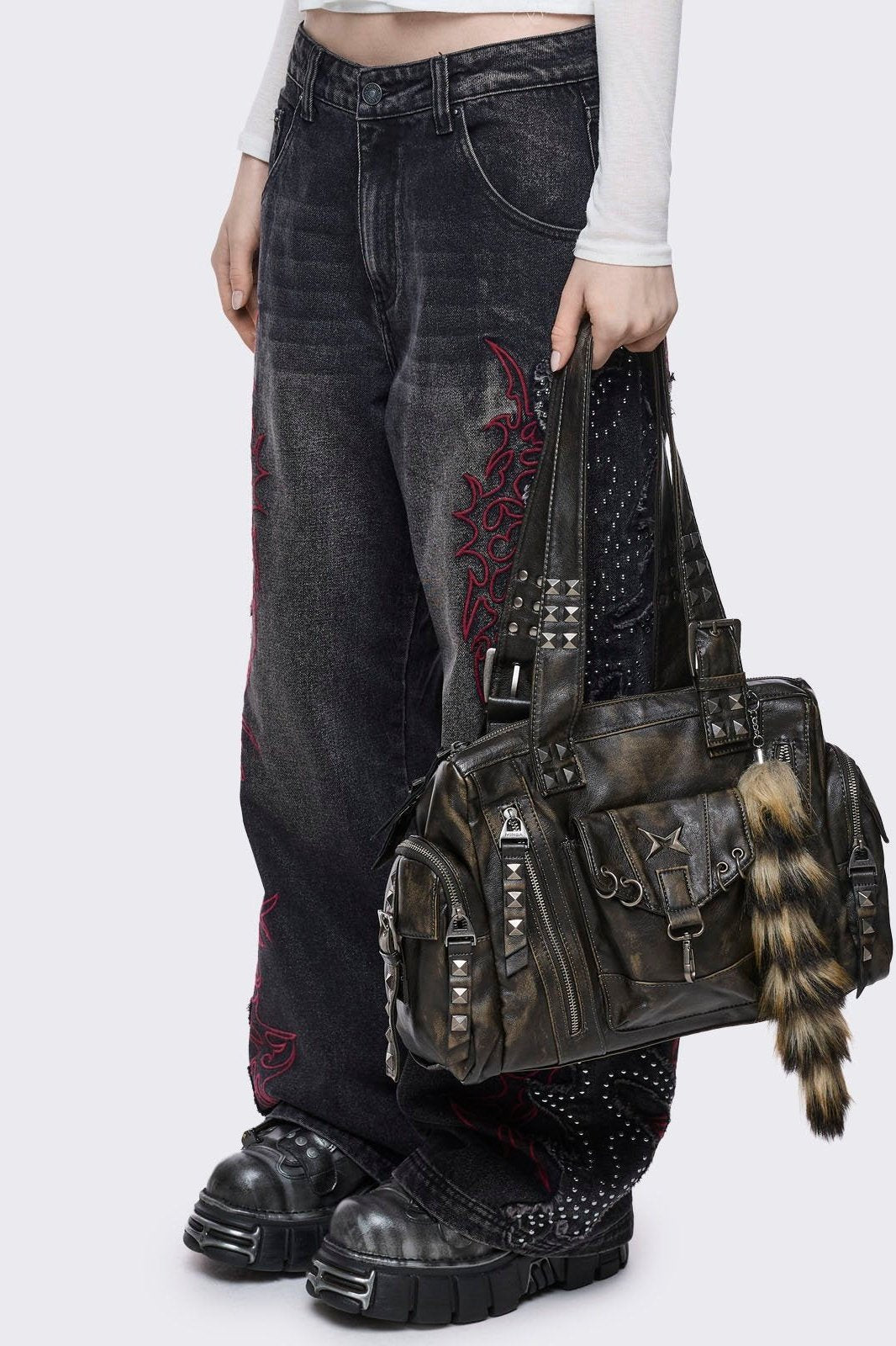 Minga London Sharp Faux Leather Shoulder Bag