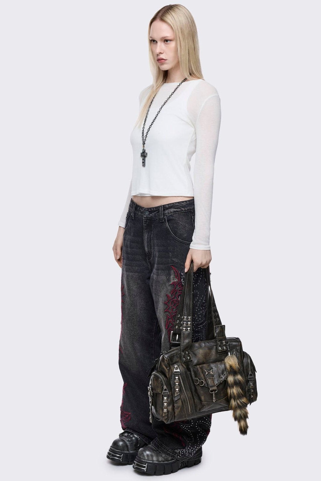 Minga London Sharp Faux Leather Shoulder Bag