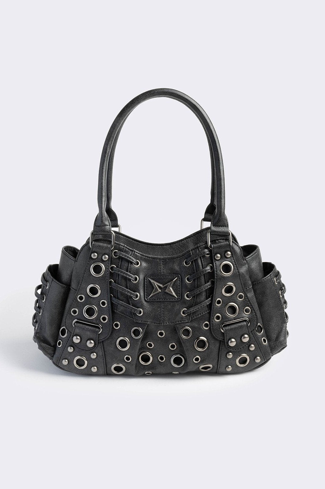 Minga London Rivet Faux Leather Shoulder Bag