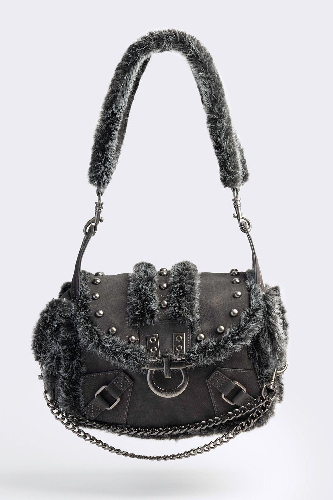 Minga London Polly Faux Suede Shoulder Bag