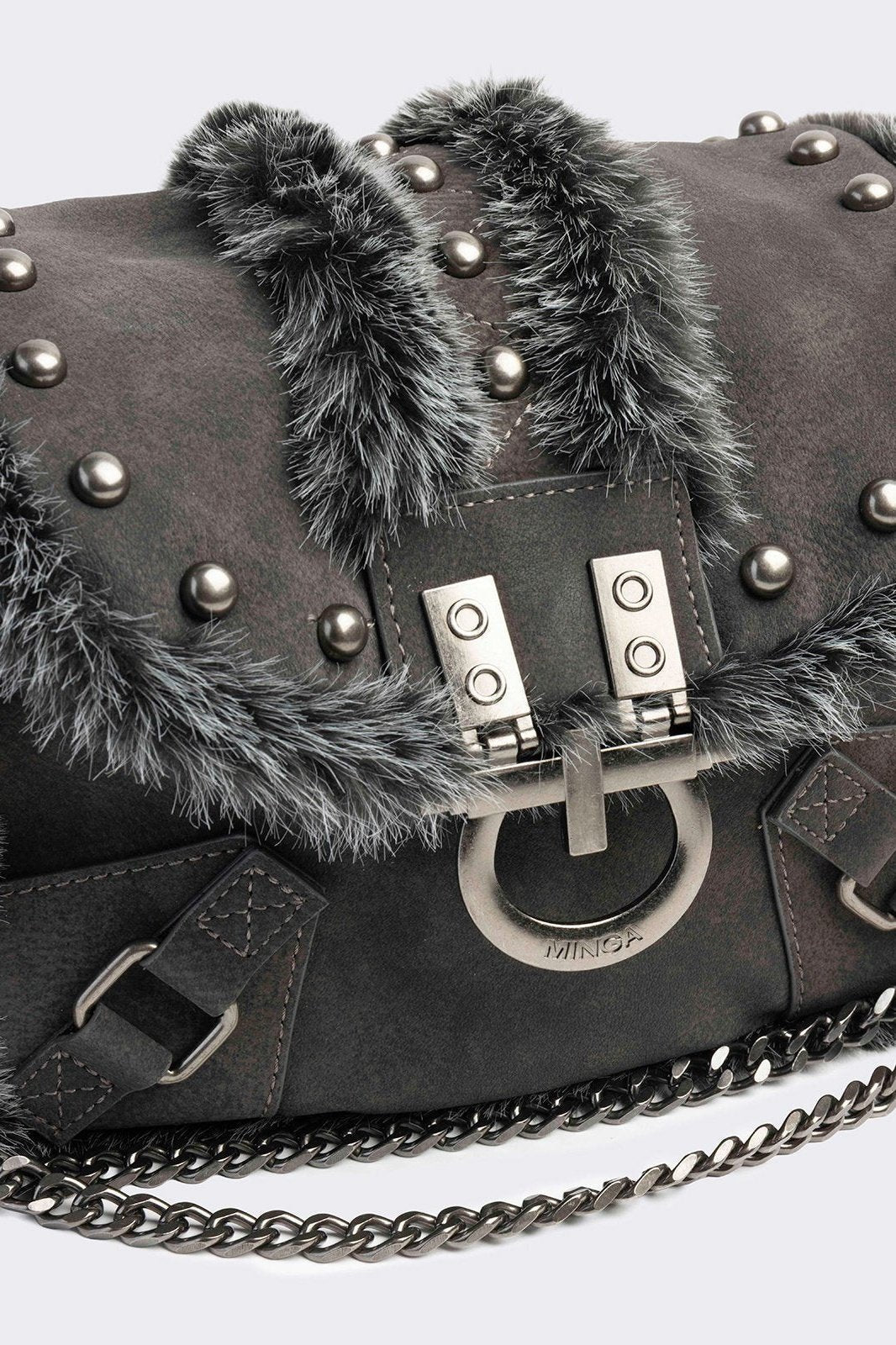 Minga London Polly Faux Suede Shoulder Bag