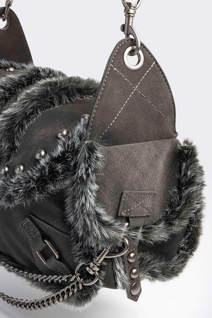 Minga London Polly Faux Suede Shoulder Bag