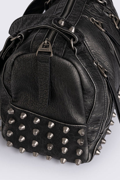Minga London Xena Studded Faux Leather Shoulder Bag