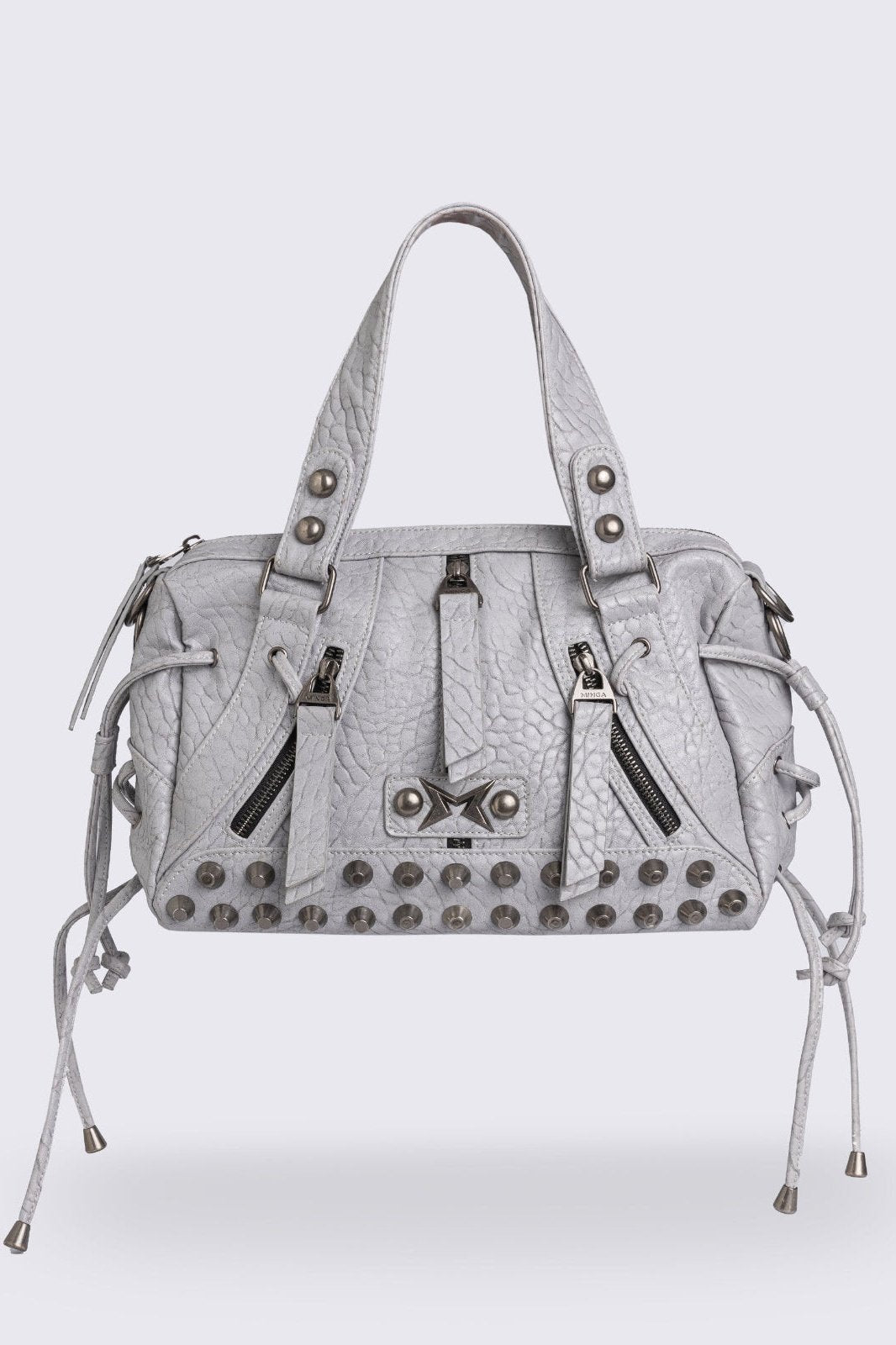 Minga London Alba Studded Faux Leather Shoulder Bag