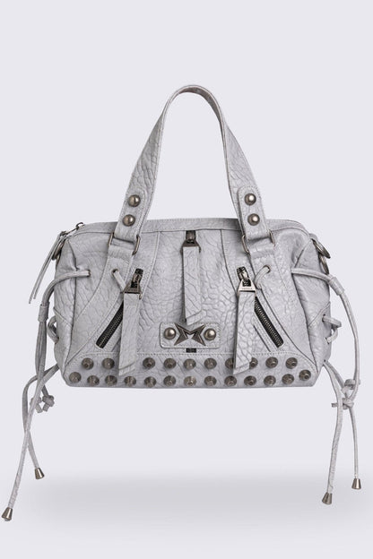 Minga London Alba Studded Faux Leather Shoulder Bag