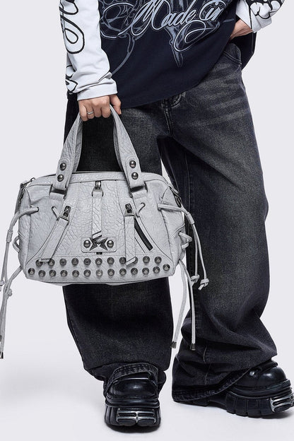 Minga London Alba Studded Faux Leather Shoulder Bag