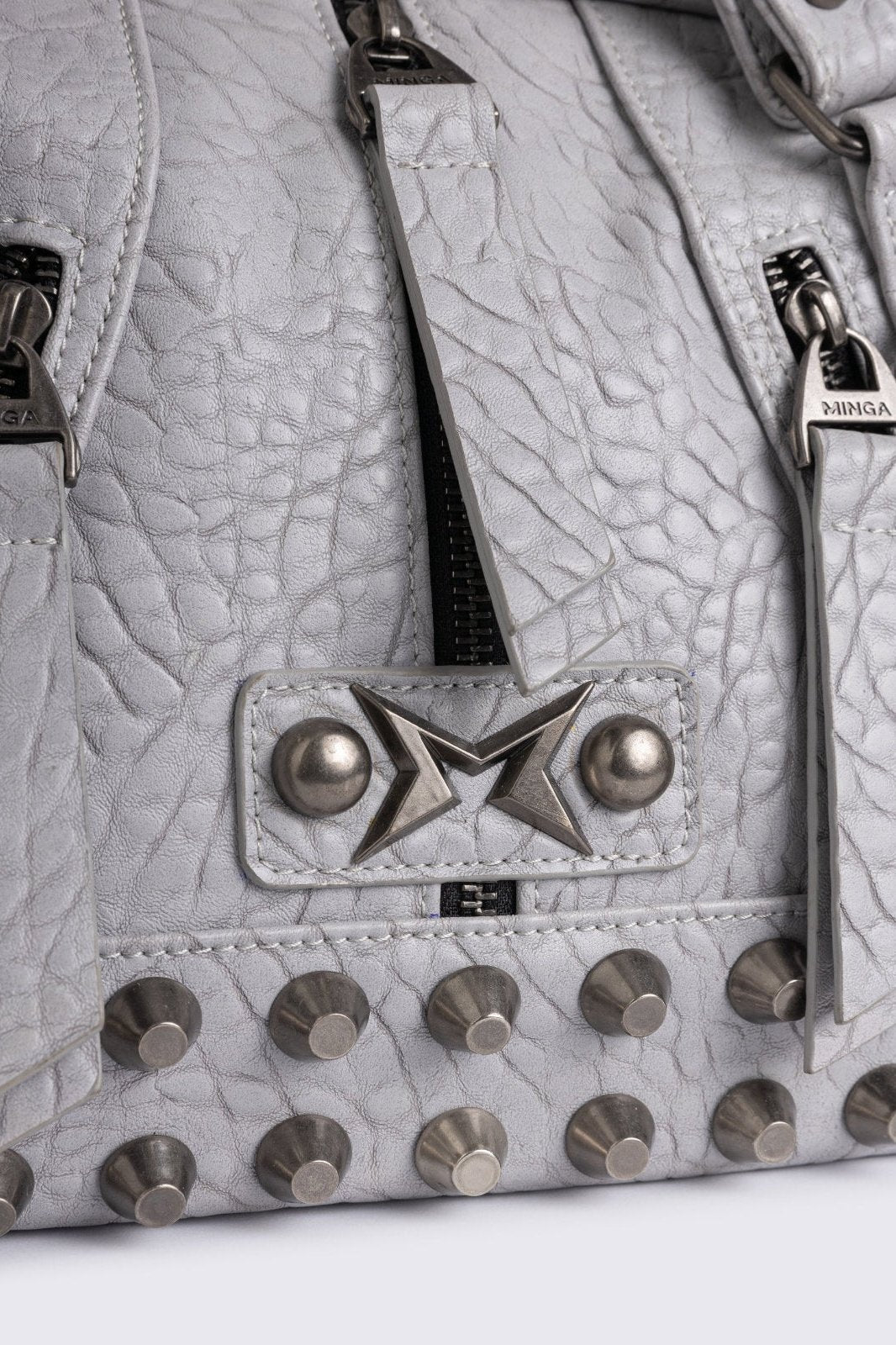 Minga London Alba Studded Faux Leather Shoulder Bag