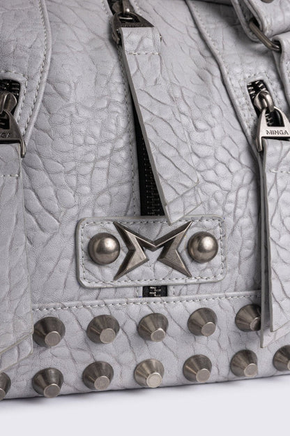 Minga London Alba Studded Faux Leather Shoulder Bag