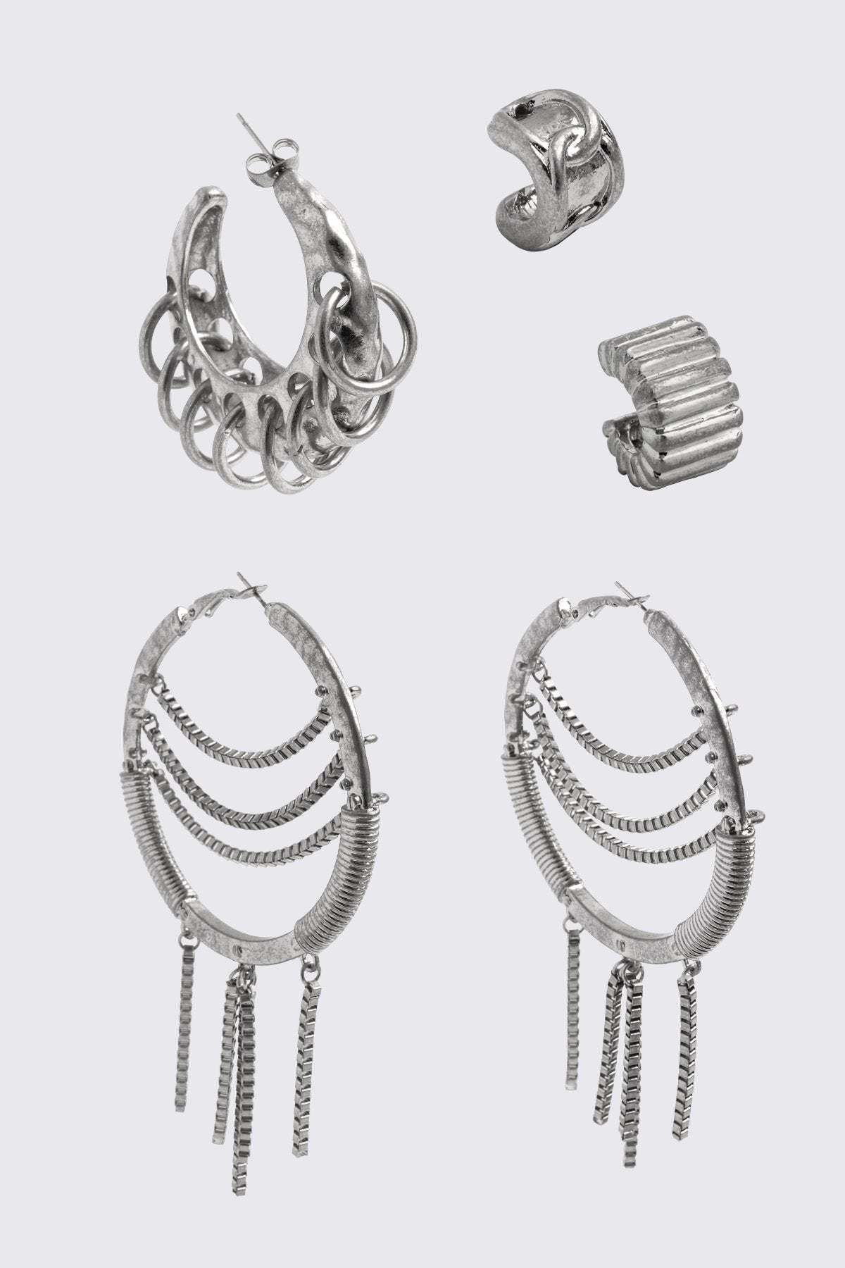 Minga London Iron Rain Earring Set