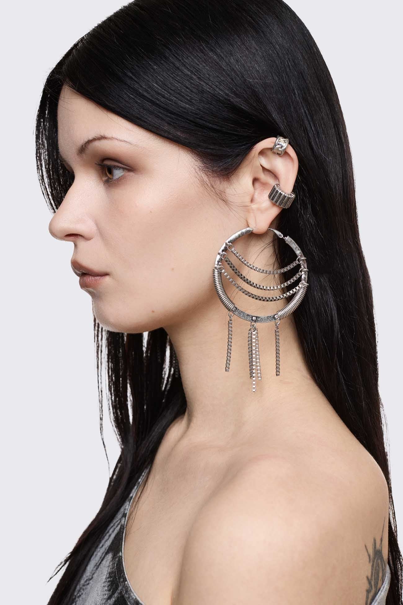 Minga London Iron Rain Earring Set
