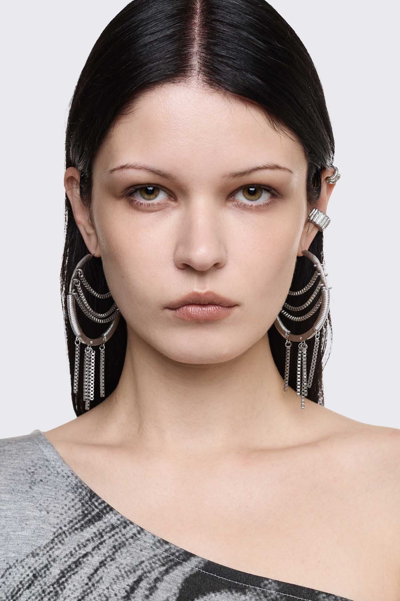 Minga London Iron Rain Earring Set