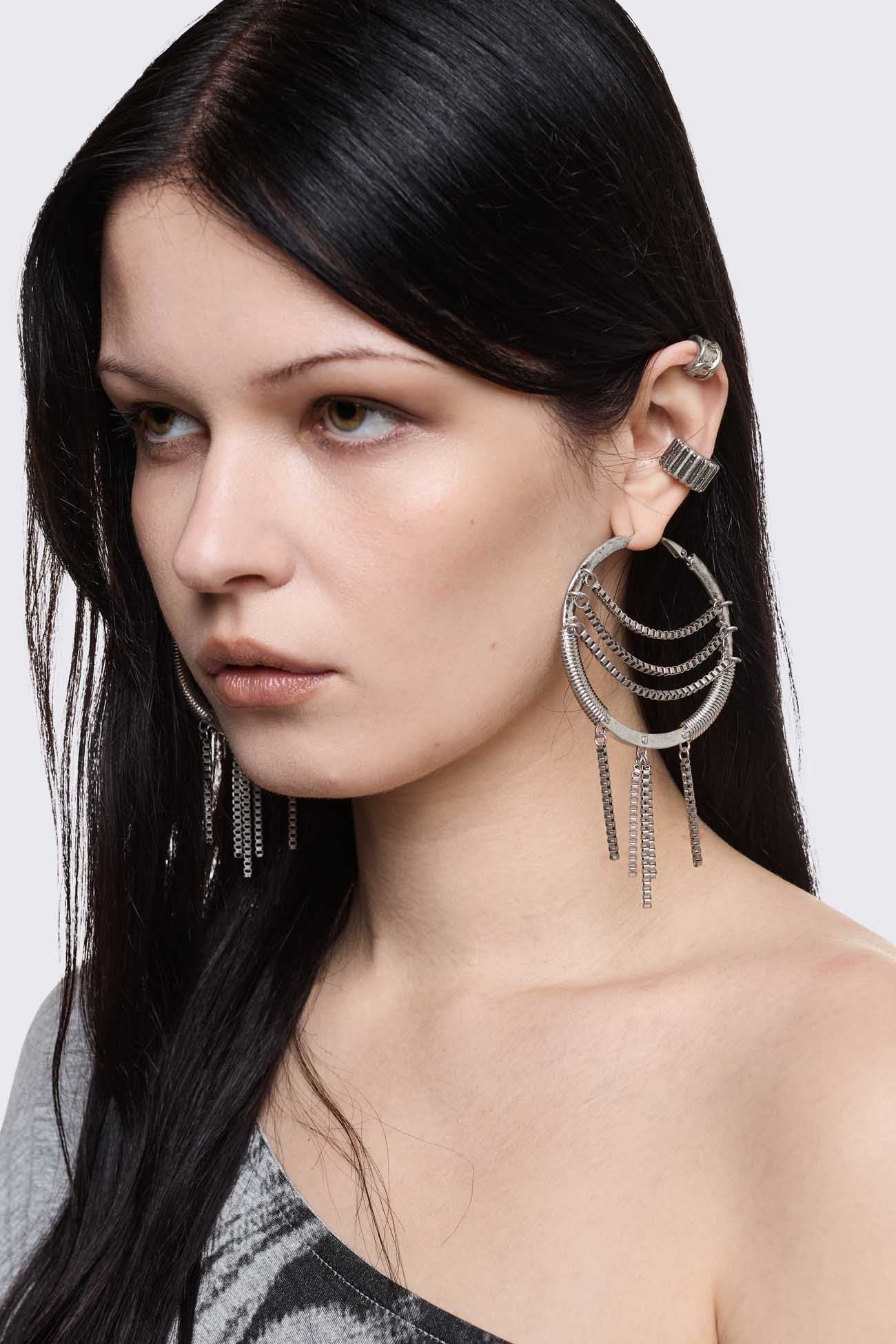Minga London Iron Rain Earring Set