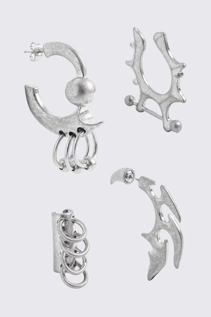 Minga London Dark Tribal Earring Set
