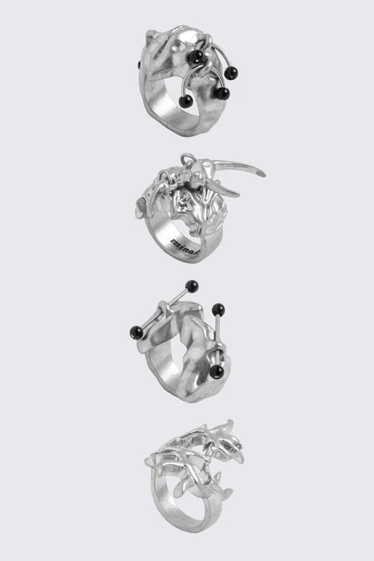 Minga London Glassy Ring Set