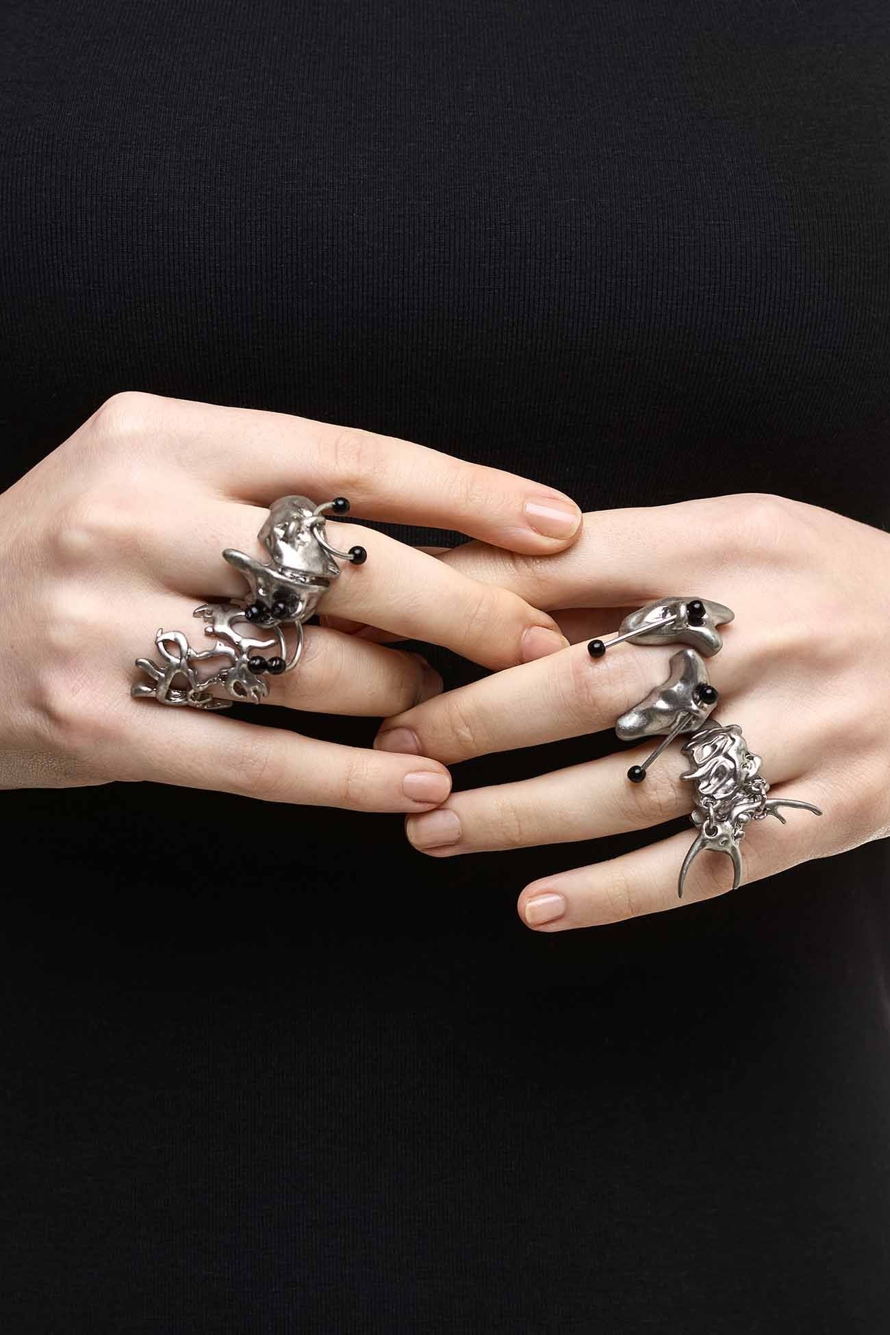 Minga London Glassy Ring Set