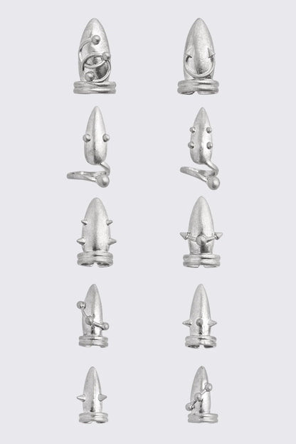 Minga London Vicious Nail Ring Set