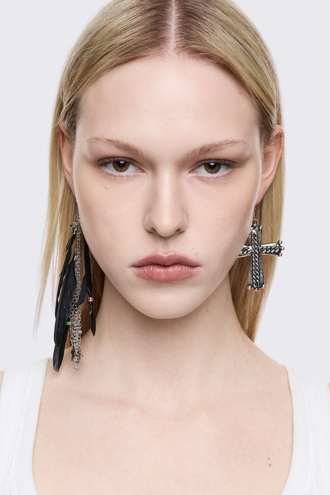 Minga London Dark Feathers Earring Set