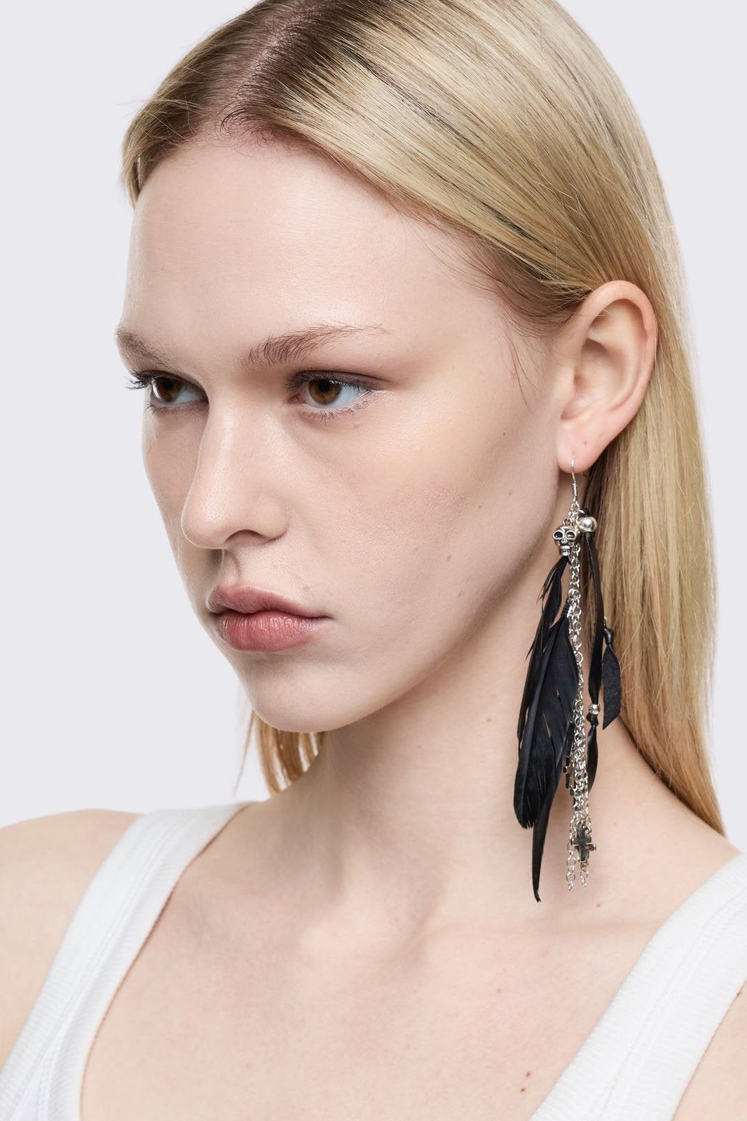 Minga London Dark Feathers Earring Set