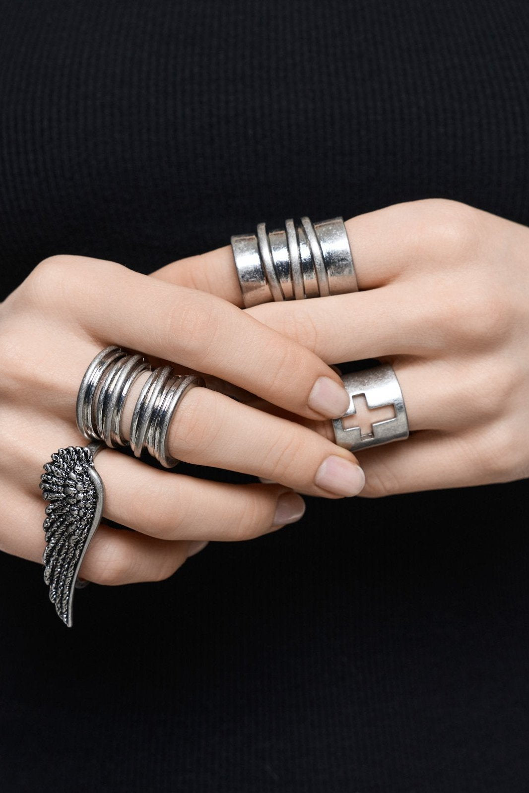 Minga London Dusty Wings Ring Set
