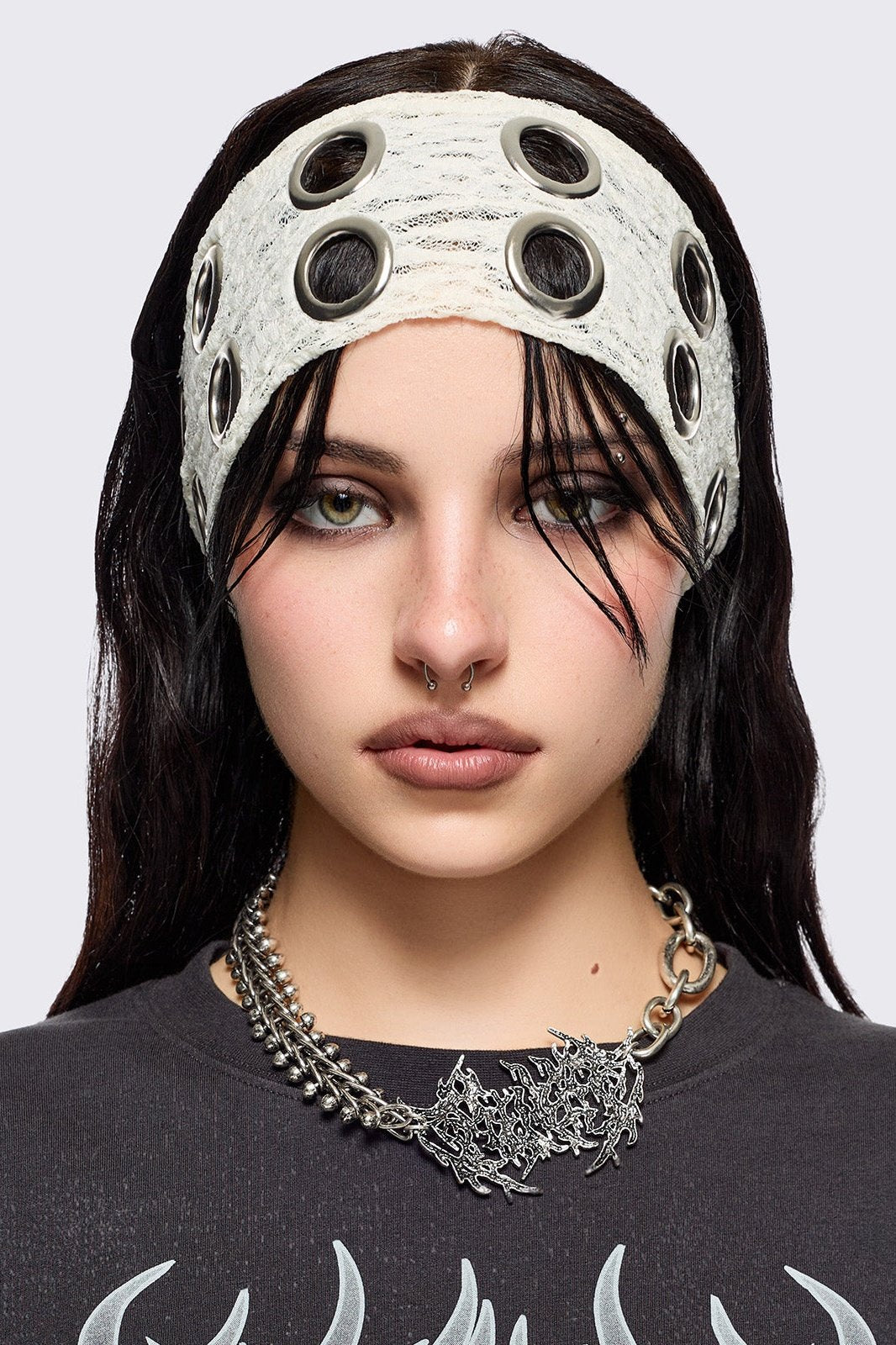 Minga London Elektra Ecru Lace Headband