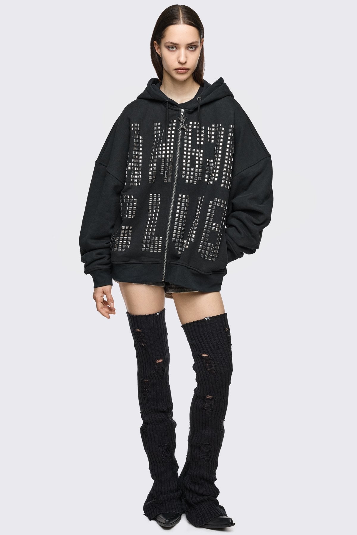 Minga London Torn Black Leg Warmers