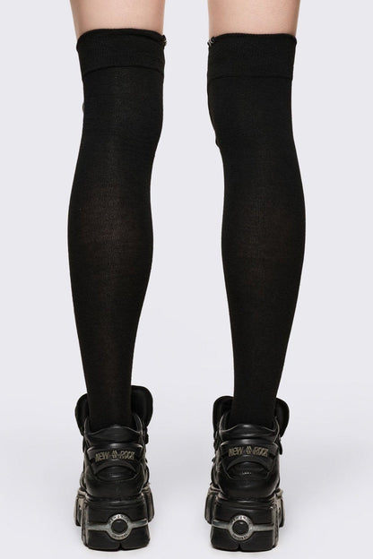Minga London Lace-Up Thigh Highs