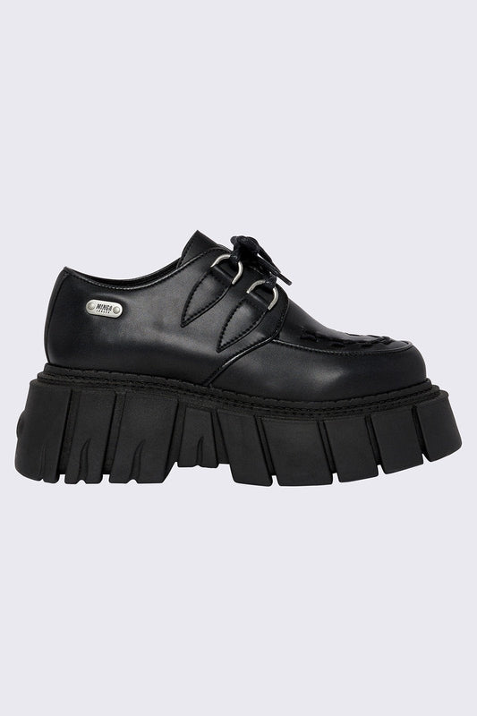 Minga London Gig Black Creeper Shoes