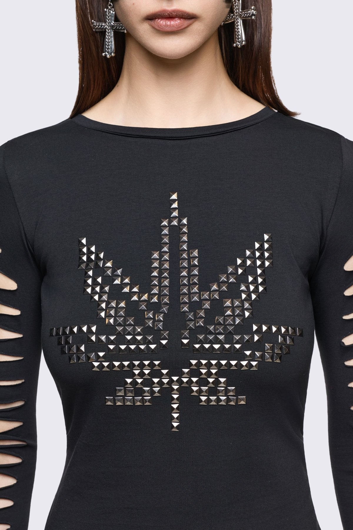 Minga London Too High To Care Slashed Top