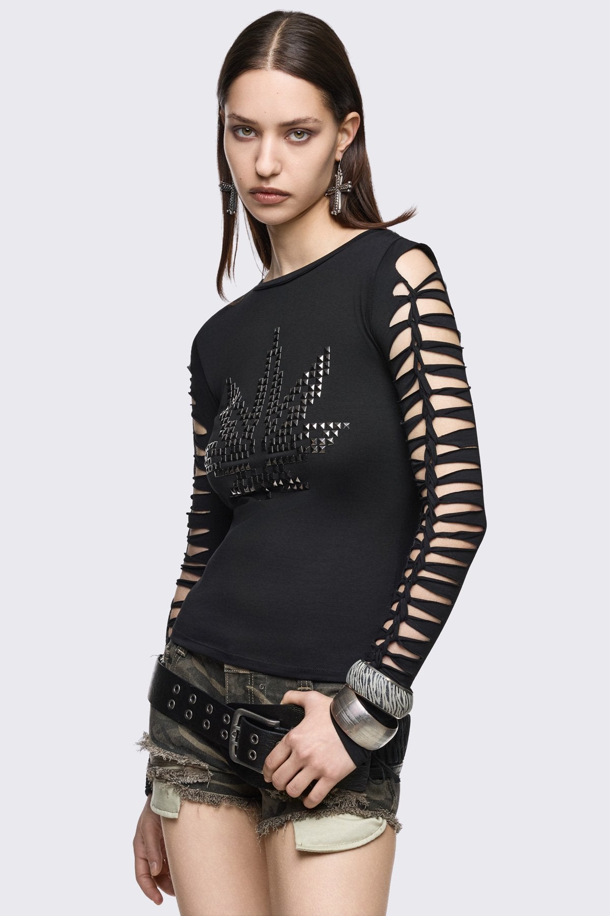 Minga London Too High To Care Slashed Top