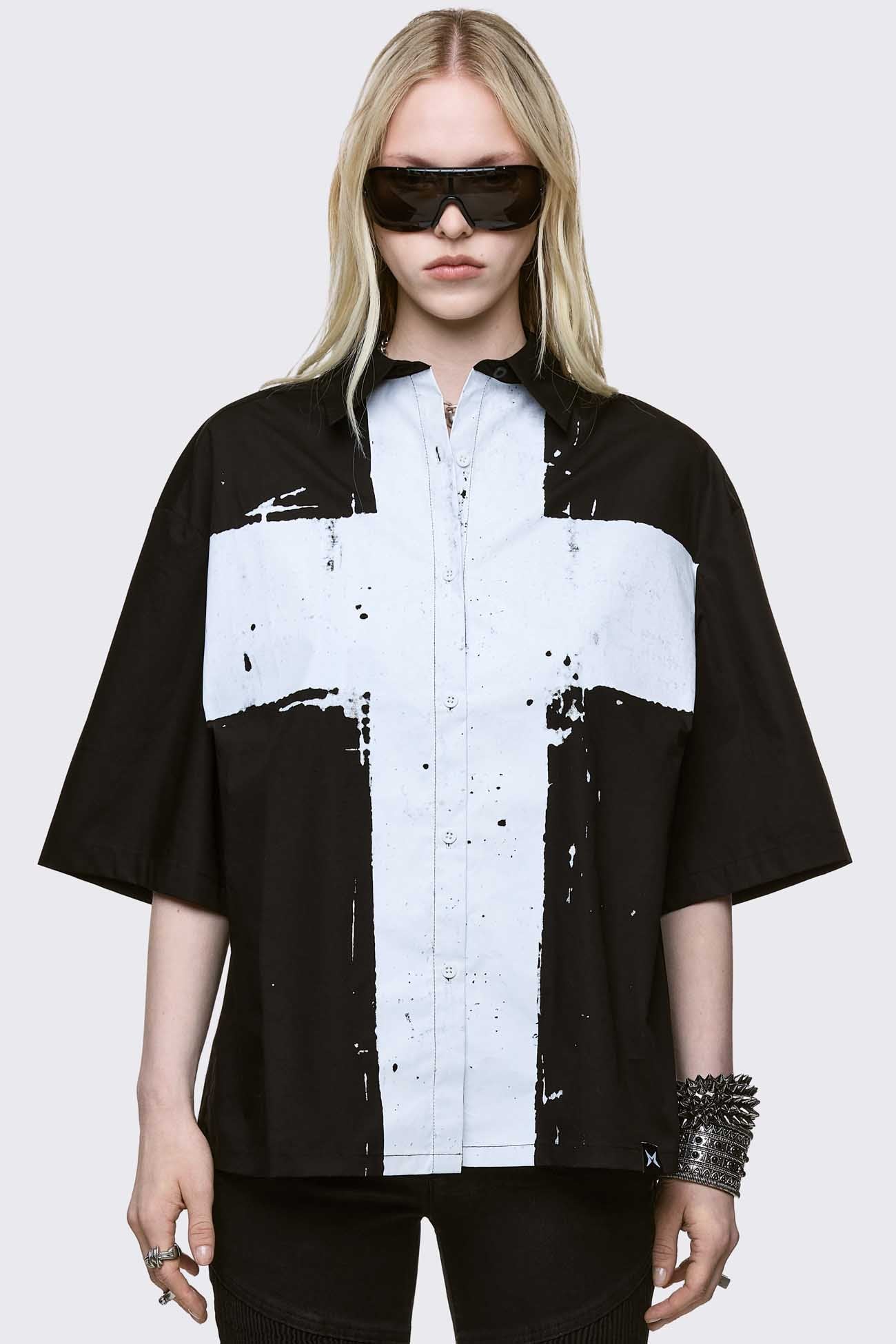 Minga London Never Saint Black Shirt