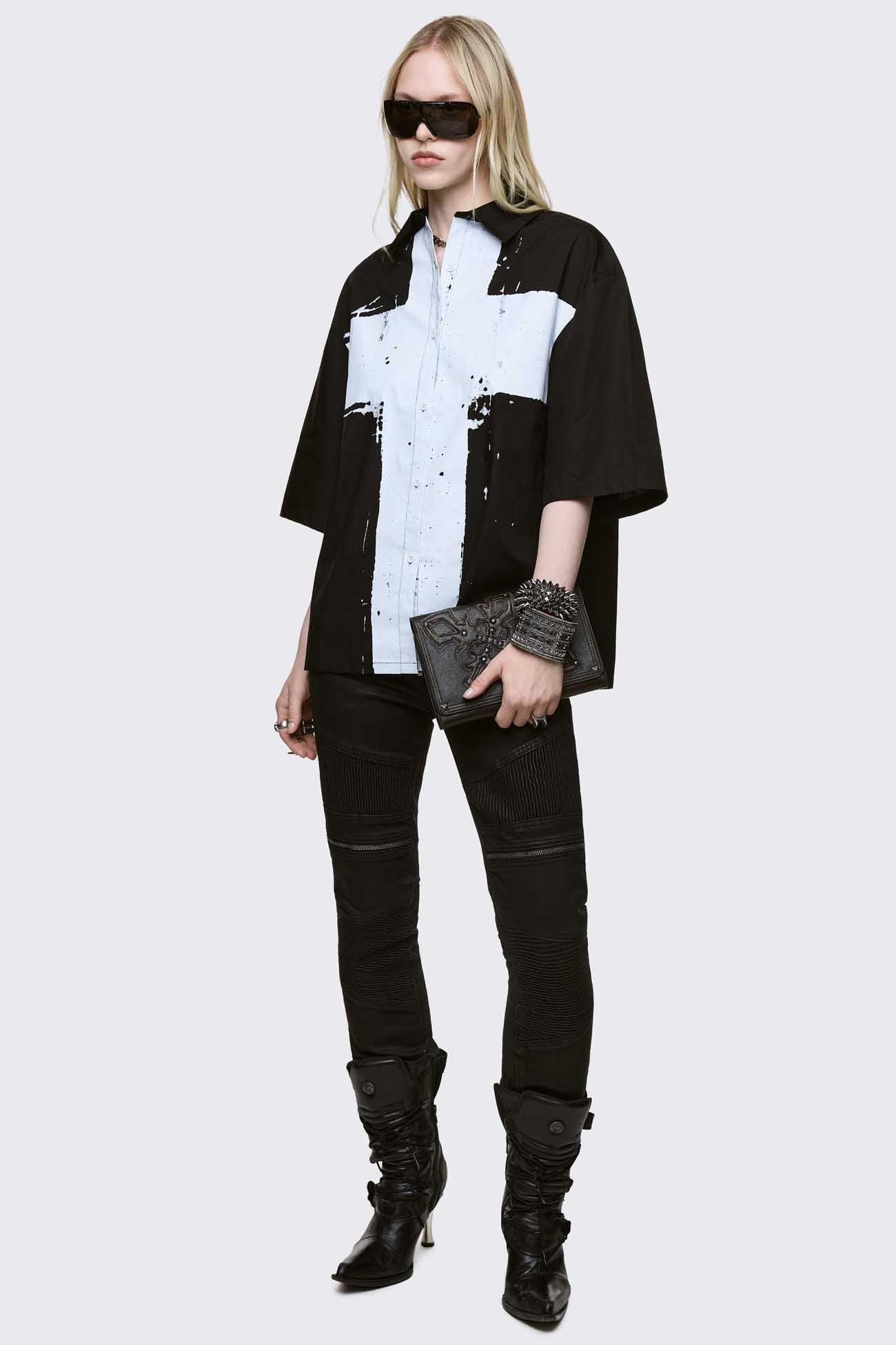 Minga London Never Saint Black Shirt