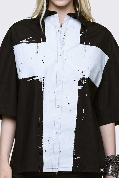 Minga London Never Saint Black Shirt