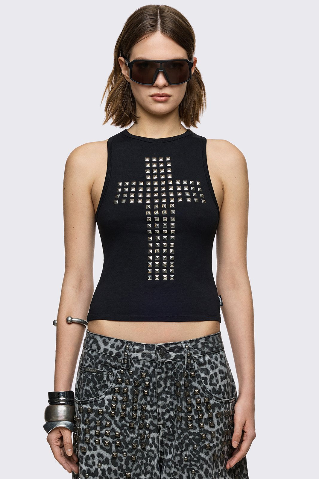 Minga London Salvation Slashed Vest Top