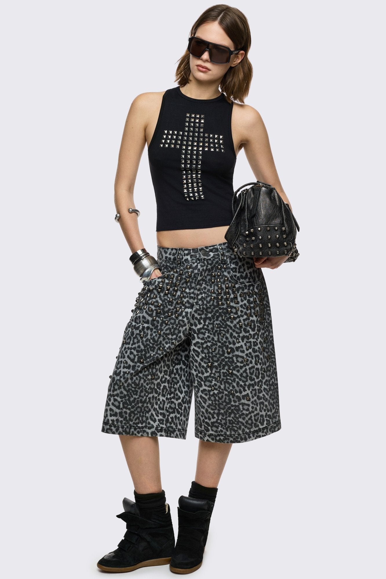 Minga London Salvation Slashed Vest Top