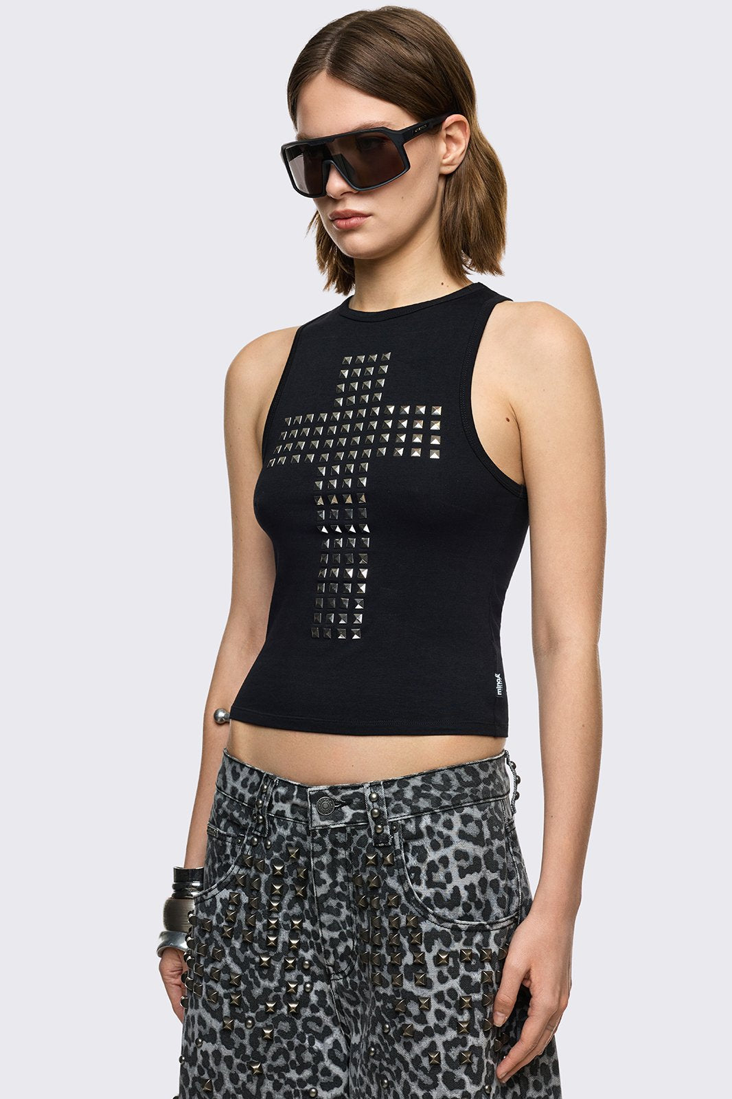 Minga London Salvation Slashed Vest Top