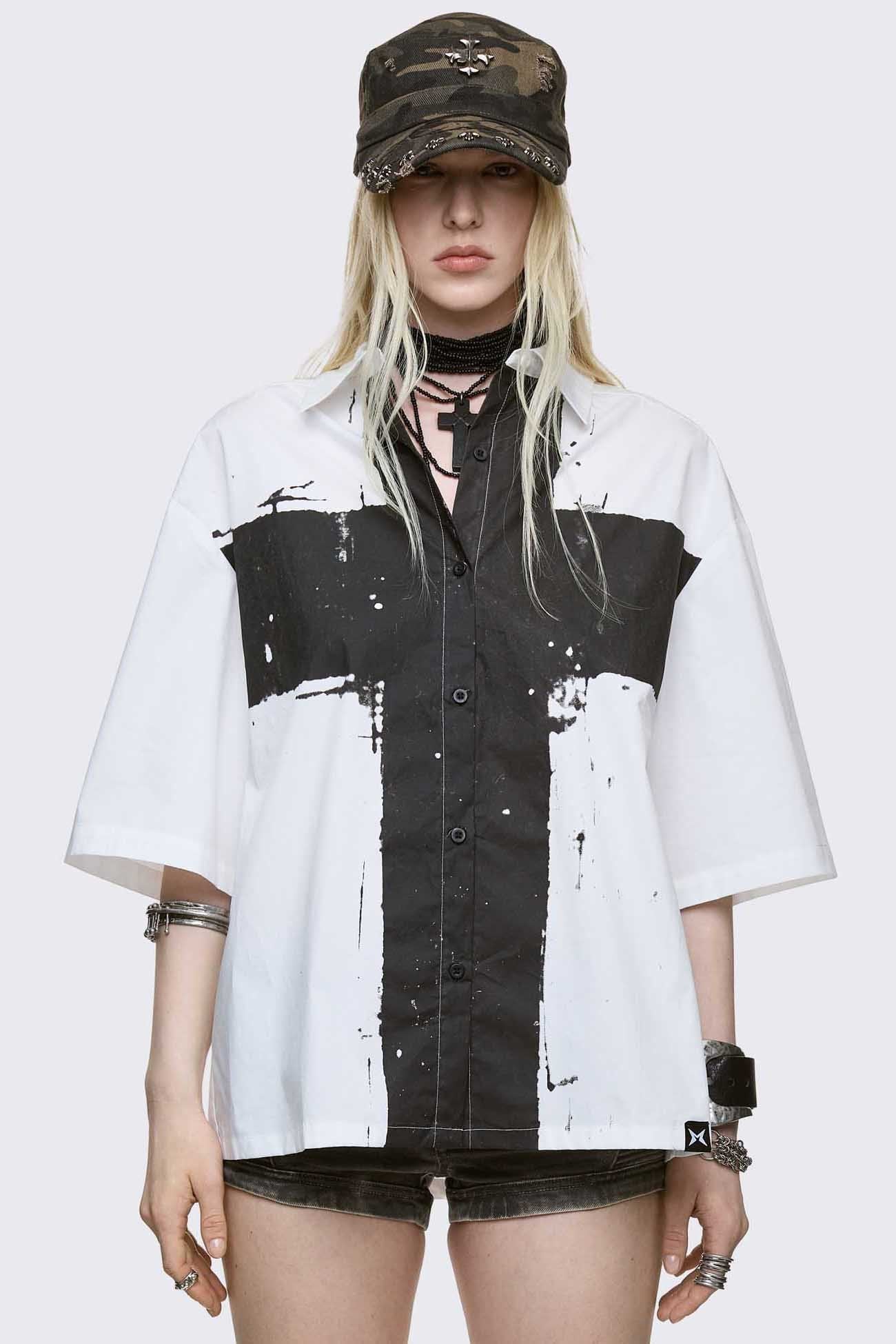 Minga London Never Saint White Shirt