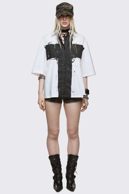 Minga London Never Saint White Shirt