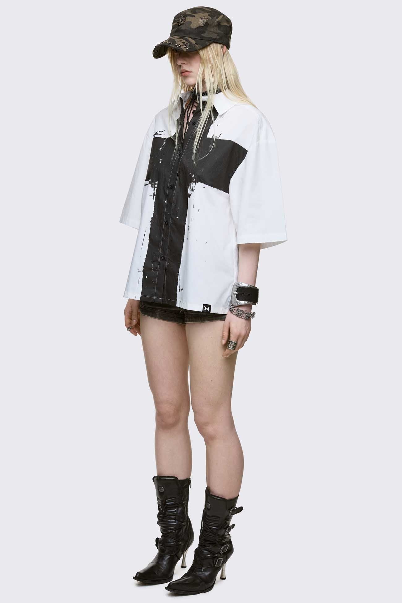 Minga London Never Saint White Shirt