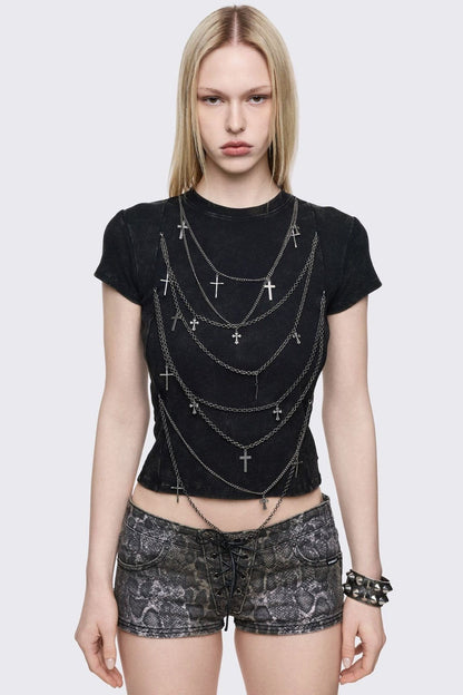 Minga London Pendent Armor Baby Tee