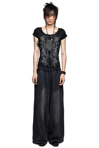Minga London Blur Black Washed Sweatpants