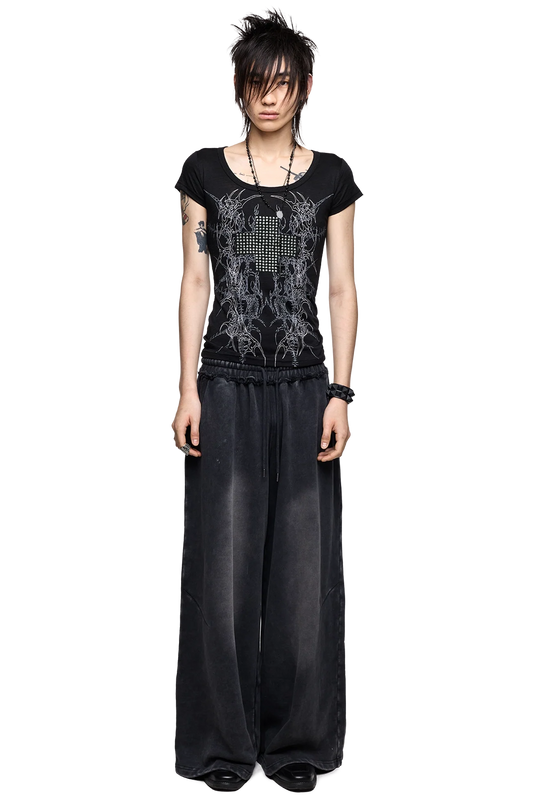 Minga London Blur Black Washed Sweatpants