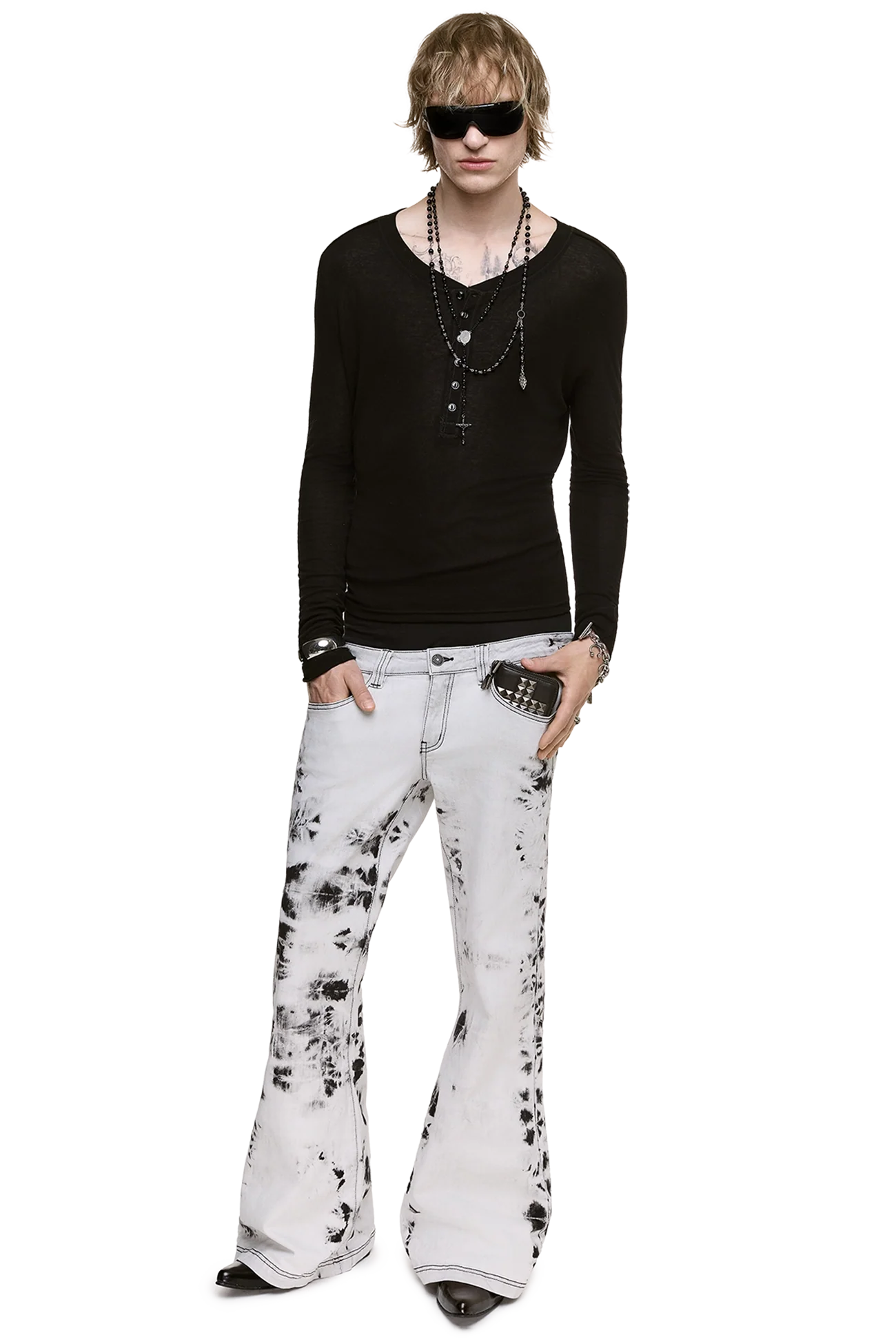 Minga London Bianco Flared Jeans