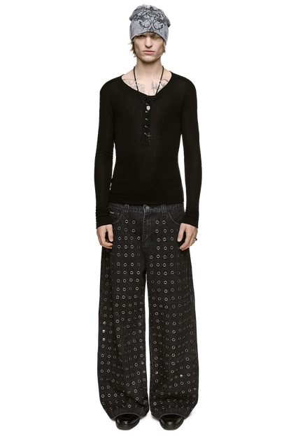 Minga London Rogue Black Baggy Jeans