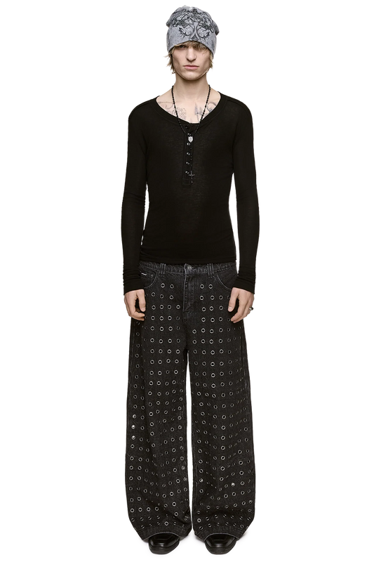 Minga London Rogue Black Baggy Jeans