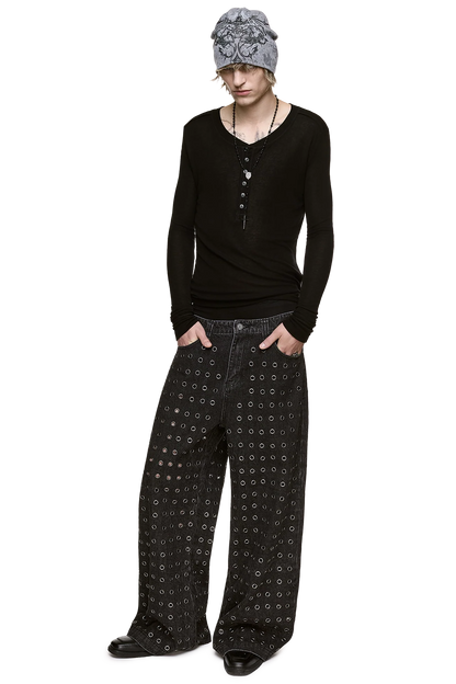 Minga London Rogue Black Baggy Jeans