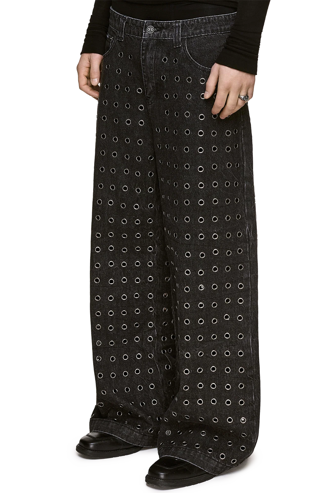 Minga London Rogue Black Baggy Jeans